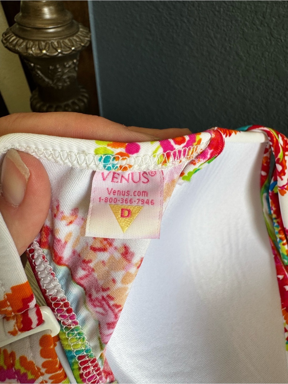 VENUS White Bikini with Multicolor Swirl Print - Picture 4 of 7